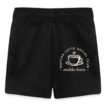 Thé matcha latte aesthetic humour - Short Bébé - noir - Devant