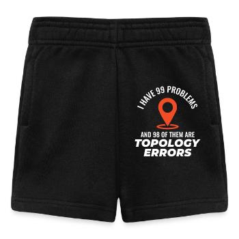 Topology Errors GIS Mapping Humor Cartography - Baby Shorts - black - Front