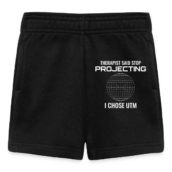UTM Projection GIS Geodesy Surveying Map - Baby Shorts - black - Front