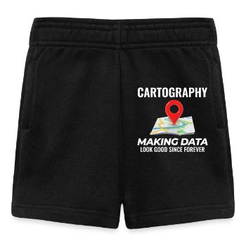 Cartography Data Look Good Map GIS - Baby Shorts - black - Front