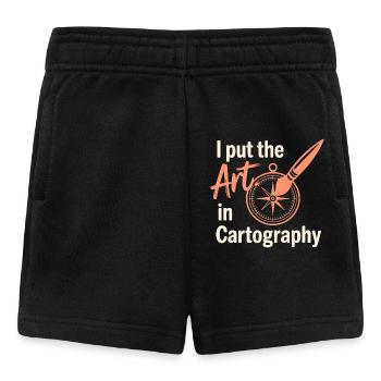 Art Cartography GIS Map Making Design - Baby Shorts - black - Front