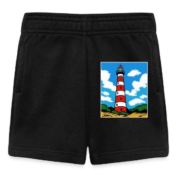 I love Ameland Holiday Lighthouse - Baby Shorts - black - Front