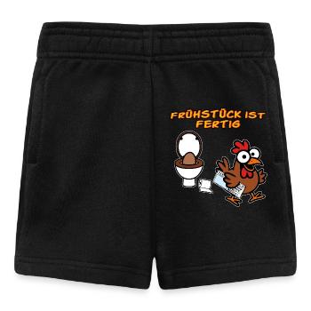 Chicken Makes Breakfast Funny Chickens - Baby Shorts - black - Front