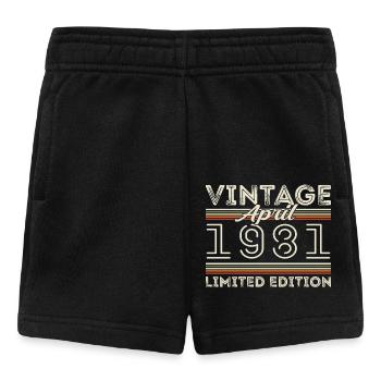 Avril 1981, Né en avril 1981 - 44e anniversaire - Short Bébé - noir - Devant