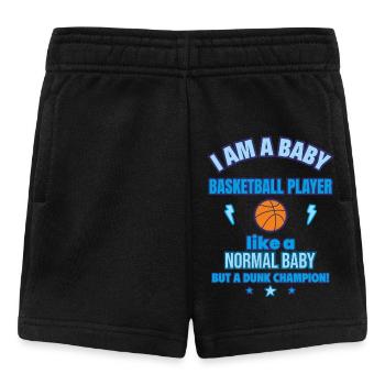 Baby Basketballer Geburt Geschenk Lustig - Baby Shorts - Schwarz - Vorne