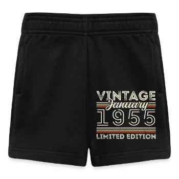 Janvier 1955 Né en 1955 - Anniversaire Janvier 1955 - Short Bébé - noir - Devant