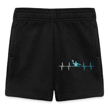 Retro Wasserball Herzschlag water polo - Baby Shorts - Schwarz - Vorne