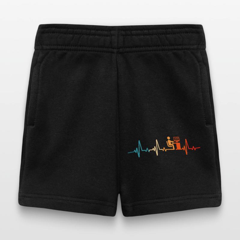Programmierer Retro Herzschlag Informatiker code Baby Shorts