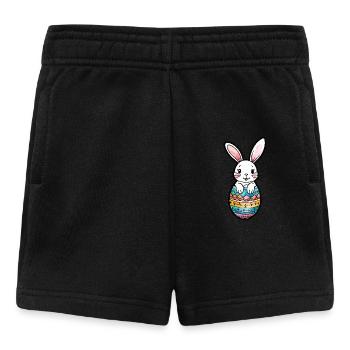 Lapin de Pâques Aquarelle de Pâques - Short Bébé - noir - Devant