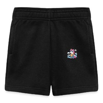 Lustiges Sommer-Einhorn - Baby Shorts - Schwarz - Vorne
