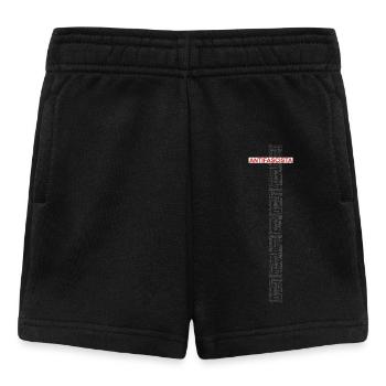 Alert! Antifascista! - Wortkunst rot/grau - Baby Shorts - Schwarz - Vorne