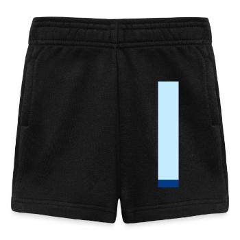 Pop und moderner blauer Buchstabe i - Baby Shorts - Schwarz - Vorne