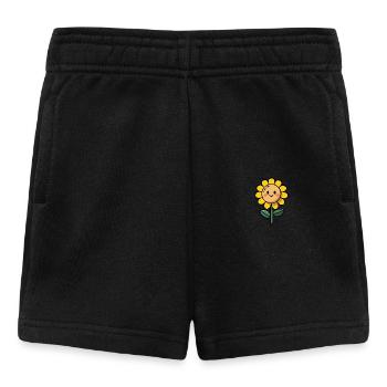 Soft comic book style sunflower flowers - Baby Shorts - black - Front