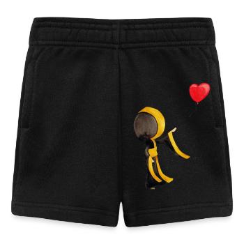 Münchner Kindl avec un ballon en forme de coeur - Short Bébé - noir - Devant