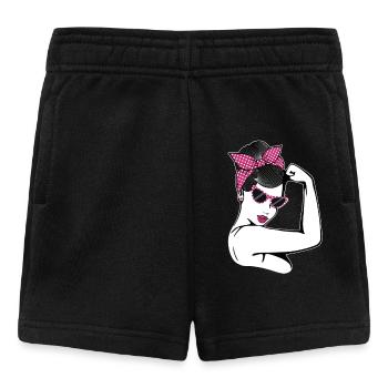 Retro Rockabilly Girl Gift - Baby Shorts - black - Front