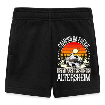 Camping Camper Campen - Baby Shorts - Schwarz - Vorne