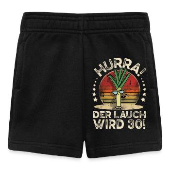 30. Geburtstag Hurra Der Lauch Wird 30 - Baby Shorts - Schwarz - Vorne