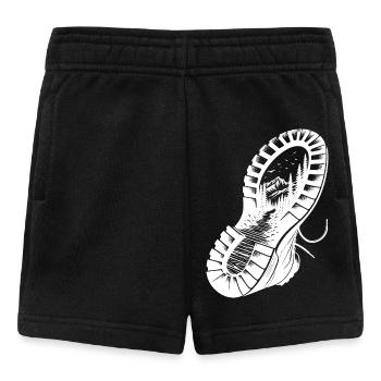 Nature Mountain Profile Landscape Hiking Boots Sole - Baby Shorts - black - Front