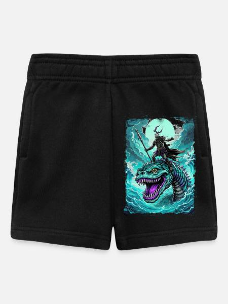 Skelett-Seeungeheuer - Baby Shorts - Schwarz
