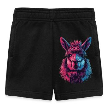 Drôle de lama alpaga - Short Bébé - noir - Devant