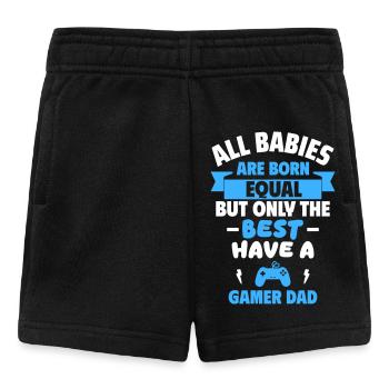 Bébé,Papa Gamer,Geek,Jeux,Cadeau de naissance - Short Bébé - noir - Devant
