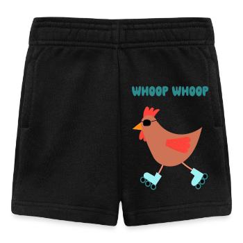 Cool chicken on rollerblades – casual style - Baby Shorts - black - Front