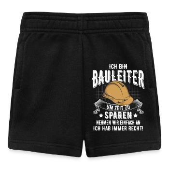 Bauleiter - Baby Shorts - Schwarz - Vorne