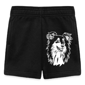 Collie Kopf "Black Edition" - Baby Shorts - Schwarz - Vorne