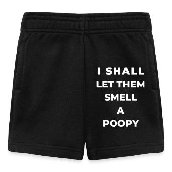 I'll make them smell a poopy Text design - Baby Shorts - black - Front