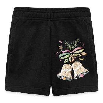 Christmas bells in delicate bright colors - Baby Shorts - black - Front