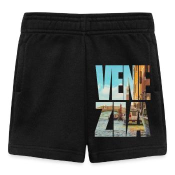 Venise Italie Illustration – Gondole et Canal Roma - Short Bébé - noir - Devant