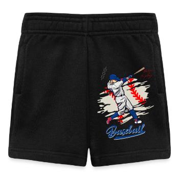 Dynamische Baseballschaukel Illustration - Baby Shorts - Schwarz - Vorne