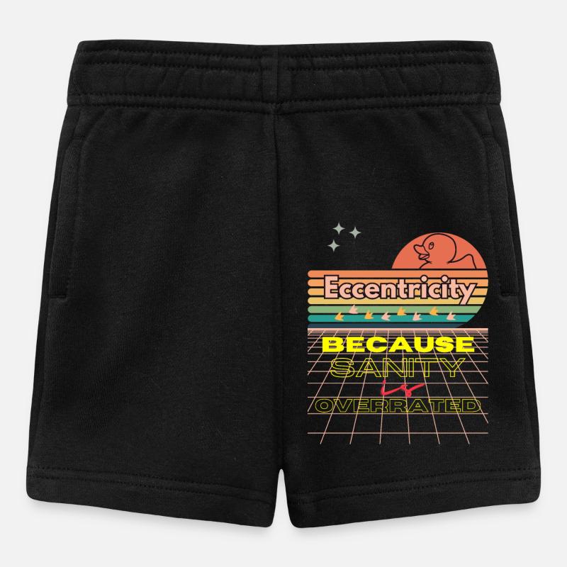 Motif rétro néon d’excentricité - Short Bébé - noir