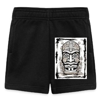 Tiki Mask Asia Style - Baby Shorts - black - Front