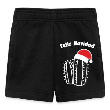 feliz navidad frohes fest Kaktus Weihnachtsmütze - Baby Shorts - Schwarz - Vorne