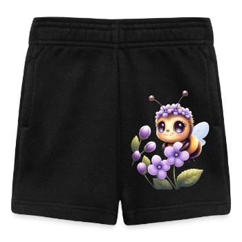 Abeille mignonne parmi les lilas 🐝 - Short Bébé - noir - Devant