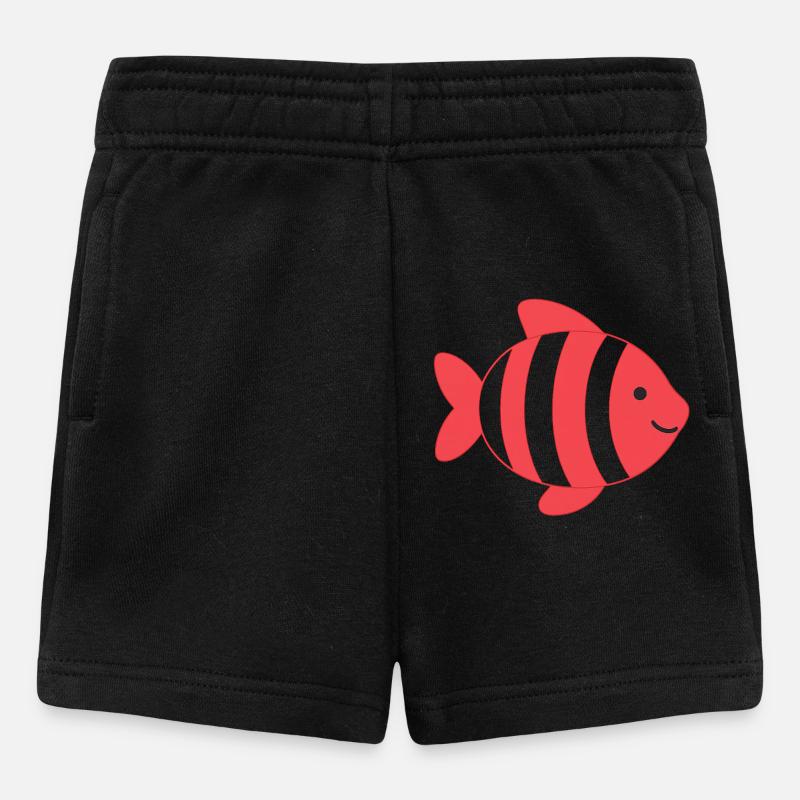 Poisson à rayures - Short Bébé - noir