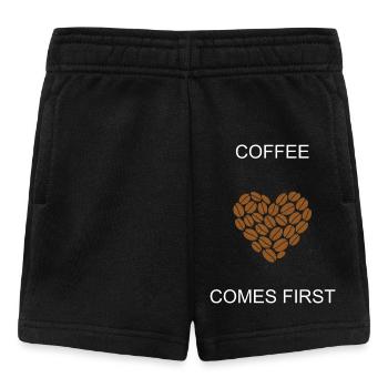 Kaffee zuerst dann alles täglich Priorität Design - Baby Shorts - Schwarz - Vorne