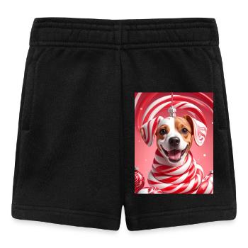 Chien canne à sucre de Noël - Short Bébé - noir - Devant