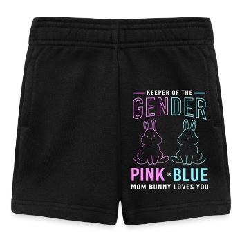 Expectant Mom Easter Gender Reveal - Baby Shorts - black - Front