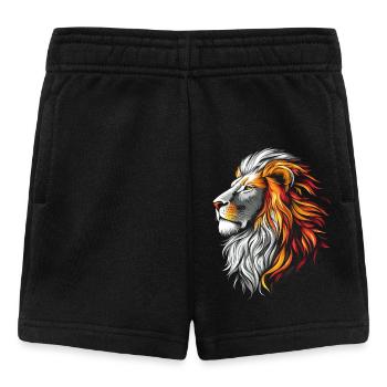 Lion Colorful Lion Head Predator White Gold Art - Baby Shorts - black - Front
