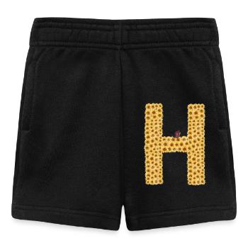 Tanzende Sonnenblumen - Baby Shorts - Schwarz - Vorne