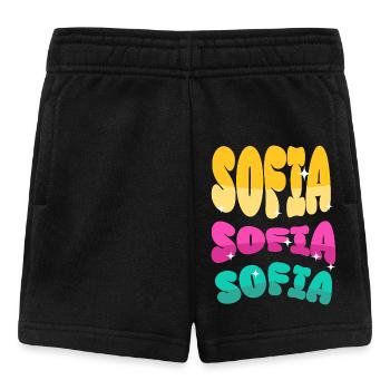 Sofia Name  - Baby Shorts - Schwarz - Vorne