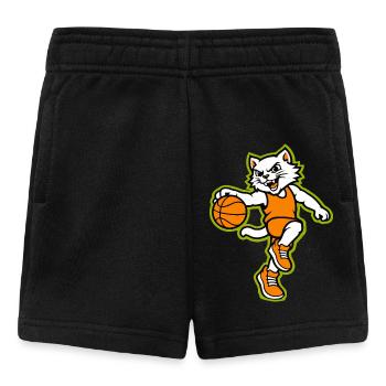 Wildcat-Basketball-Action-Maskottchen - Baby Shorts - Schwarz - Vorne