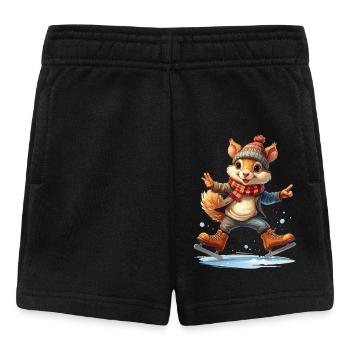 Ein Eichhörnchen fährt Schlittschuh - Baby Shorts - Schwarz - Vorne
