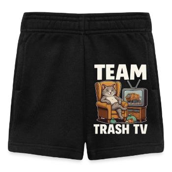 Team Trash TV Cat - Baby Shorts - black - Front