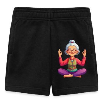 Grand-mère médite - Short Bébé - noir - Devant