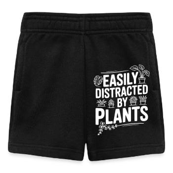 Facilement distrait par les plantes - Short Bébé - noir - Devant