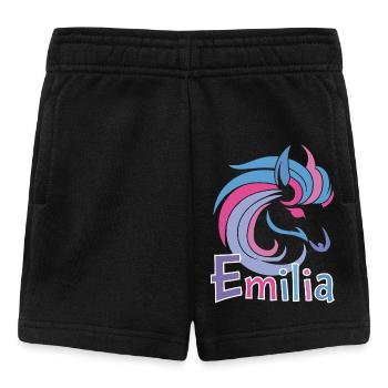 Emilia Pastellpferd Zauber - Baby Shorts - Schwarz - Vorne