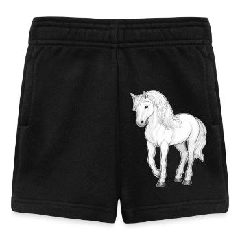Weißes Pferd - Baby Shorts - Schwarz - Vorne